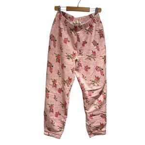 LOVESHACKFANCY pink floral lounge sweat pants - size XS